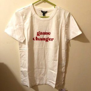 Baukjen "Game Changer" Angel Tee Size 6 White/Red